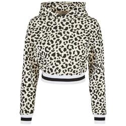 Sweat à capuche court femme Urban Classics AOP College