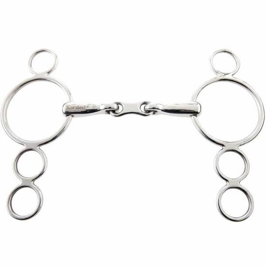 3 lub 4-pierścieniowe wędzidło ze stali nierdzewnej z francuskimi ogniwami dla k