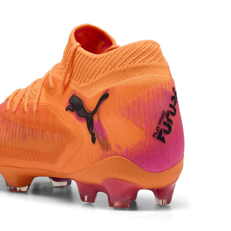 Ghete fotbal femei talpă flexgility, Fuzionfit³ Future 8 Ultimate FG, portocaliu