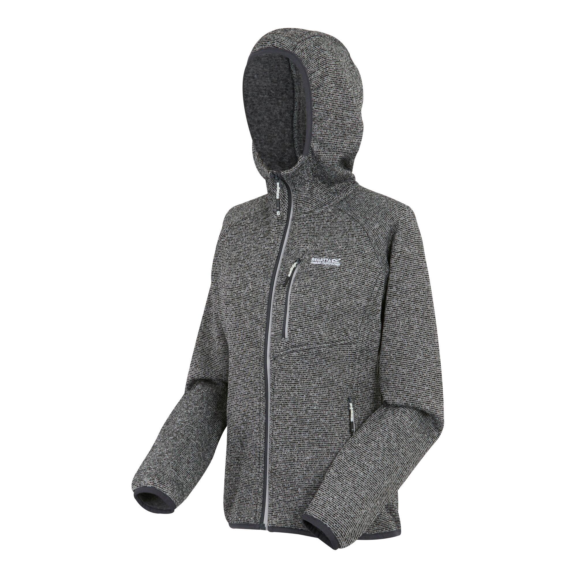 Womens/Ladies Newhill Hooded Fleece Jacket (Cyberspace) 3/5