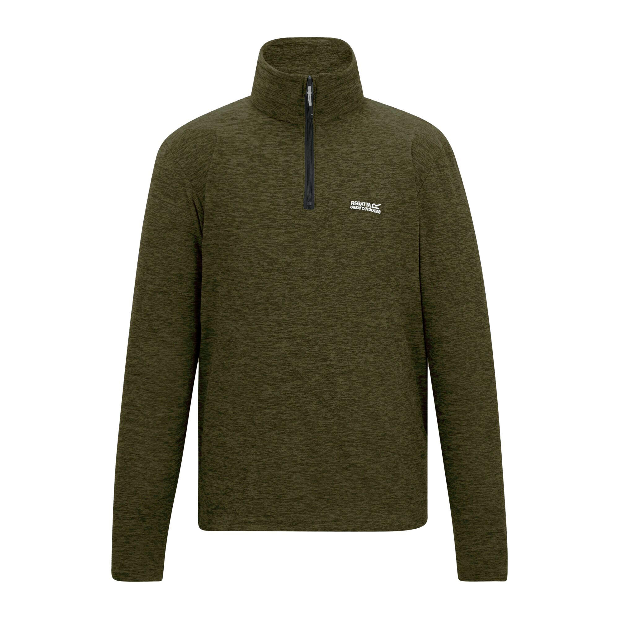REGATTA Mens Thompson Marl Half Zip Fleece Jacket (Olive Night)