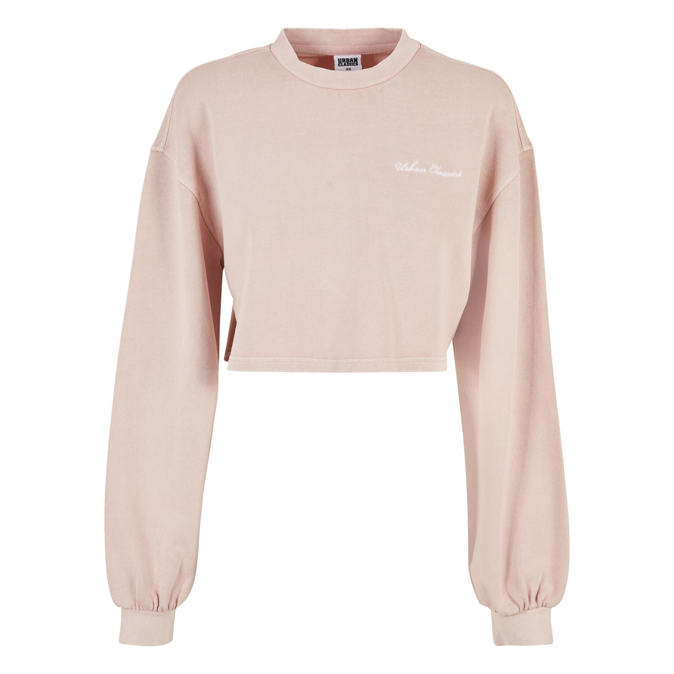 URBAN CLASSICS Sweatshirt rong collar court terry cloth with small embroideries woman Urban Cla
