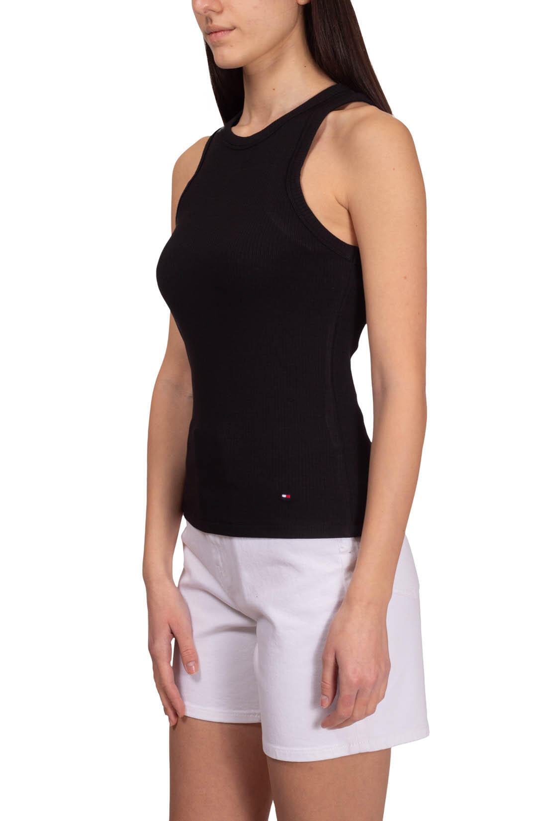 TOMMY HILFIGER Canotta donna slim a costine