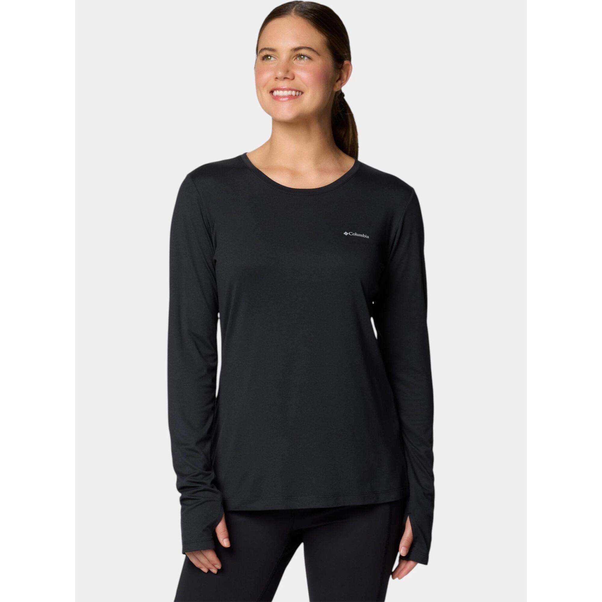 Columbia - Sport T-shirt Femme Sloan Ridge - T-shirt Manches Longues - Noir - Decathlon