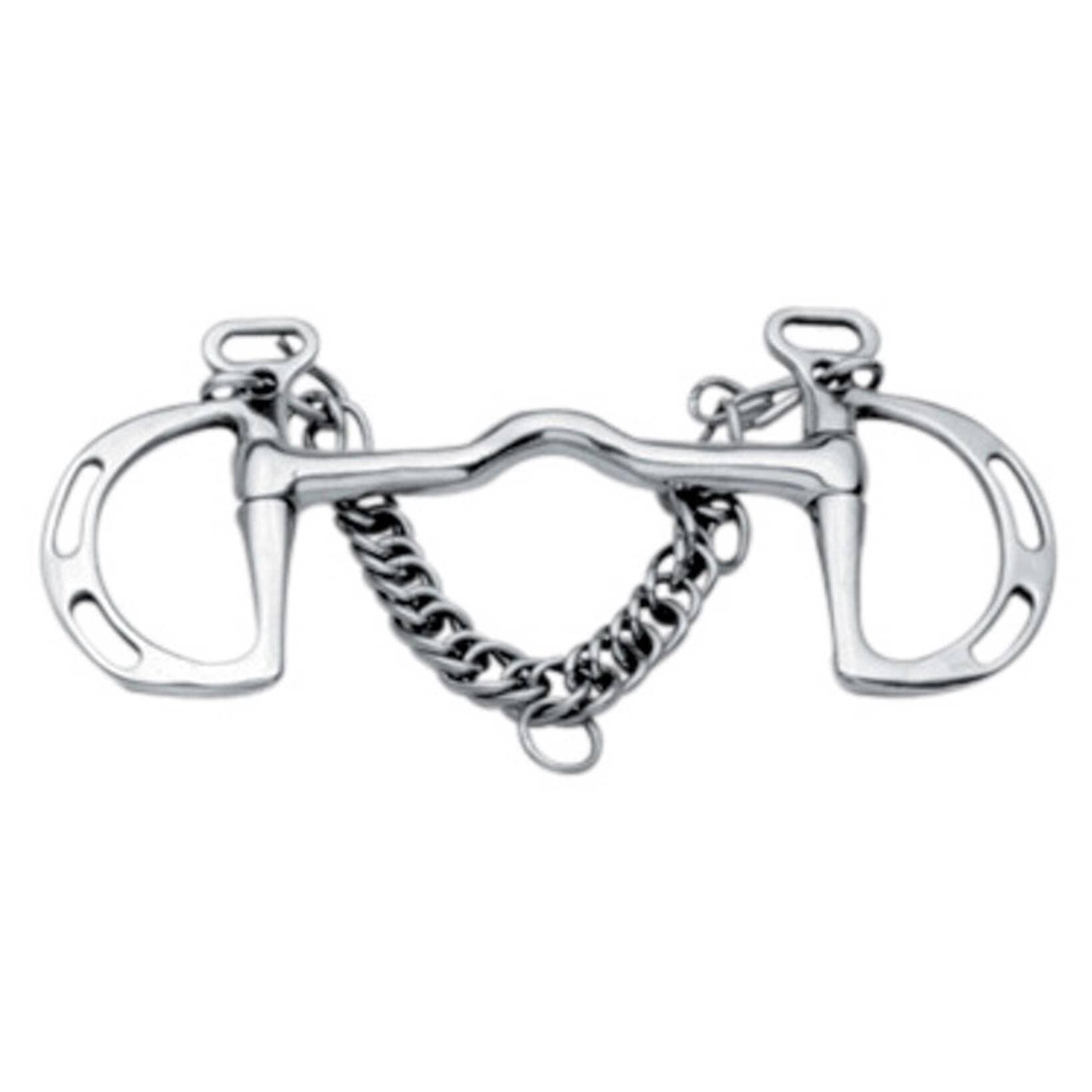 Kimblewick-Gebiss mit geteiltem Ring korsteel en acier inoxydable pour cheval We 1/1