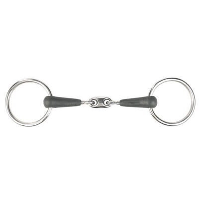 2-rings rubberen paardenbit horze chantilly