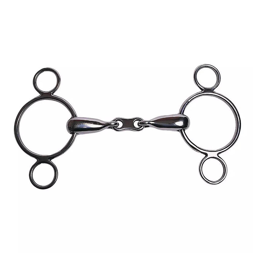 Dutch 2 ring stainless steel horse bit with French links Weatherbeeta Korsteel