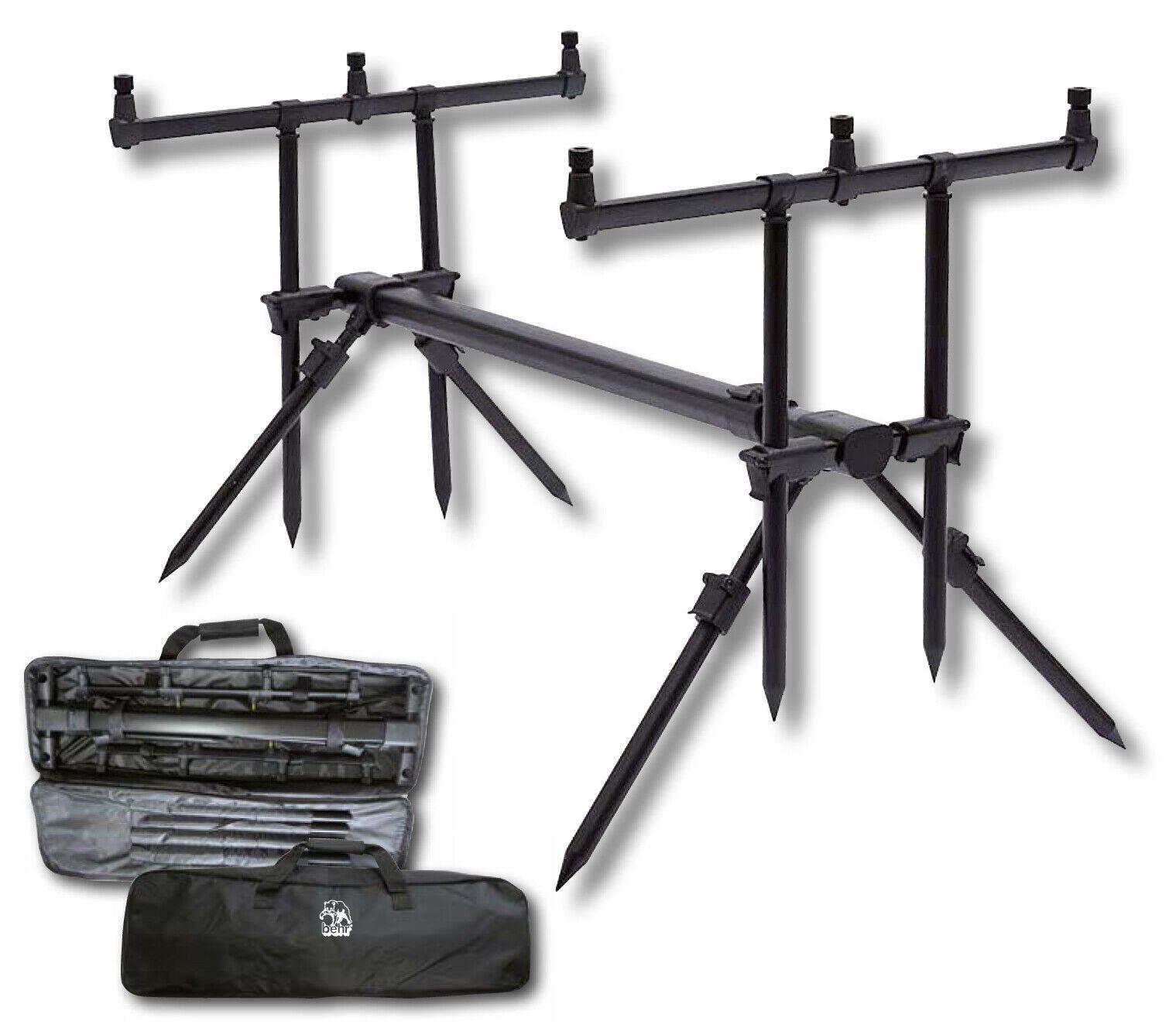 Rod stand aluminium rod pod avec 3 buzz bars + sac 1/2