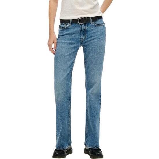 Vaqueros Superdry Vintage Rise Slim Flare rectos azules para mujer