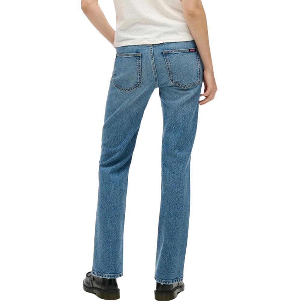 Superdry Vintage Rise Slim Flare Jeans für Damen in Blau 3/3