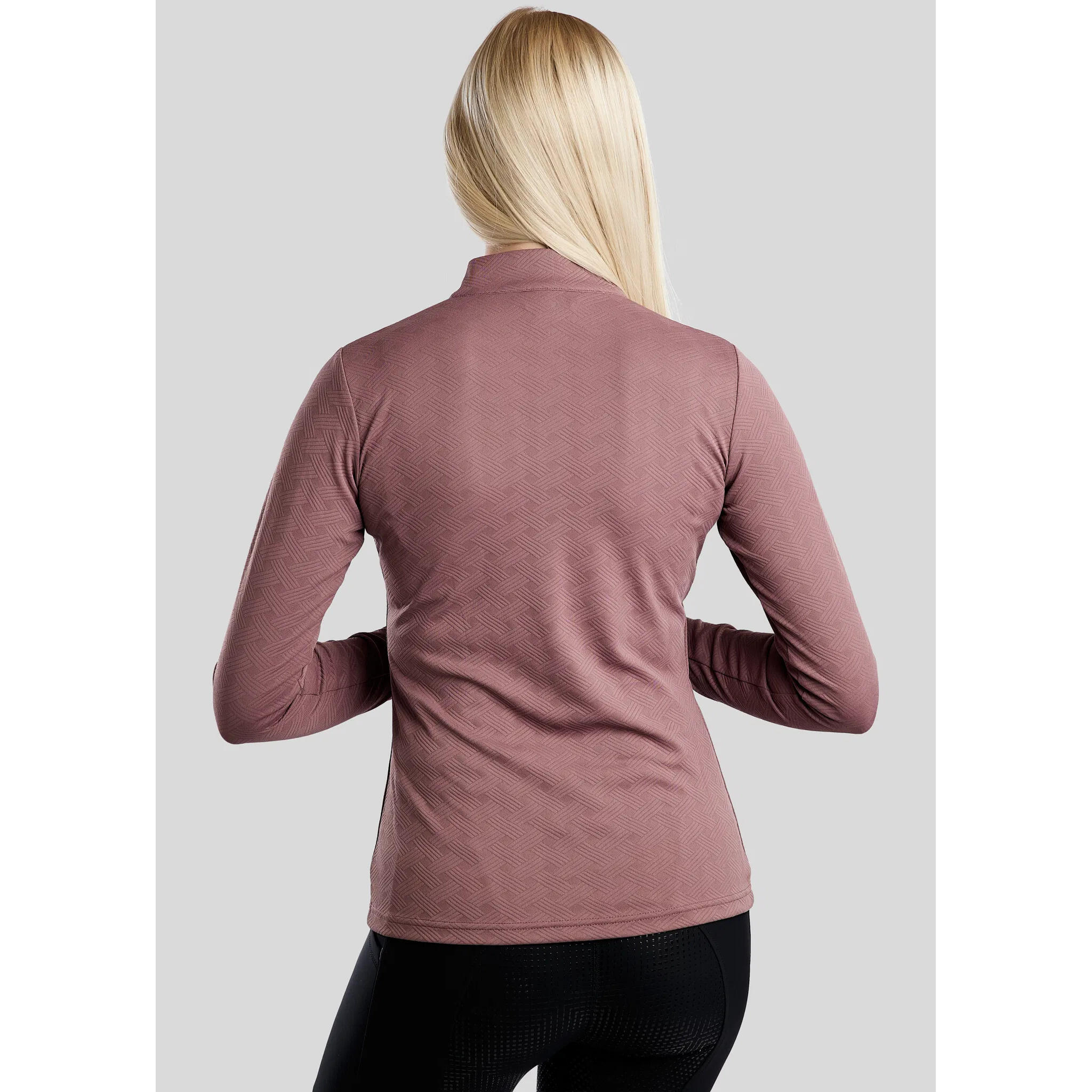 Polo da allenamento equitazione a maniche lunghe donna Montar Cilia 3/4