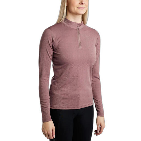 Polo da allenamento equitazione a maniche lunghe donna Montar Cilia