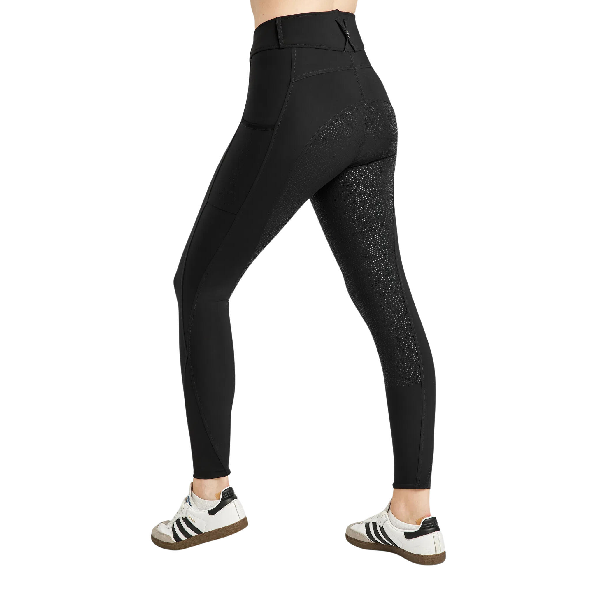 Damskie spodnie jeździeckie o pełnej przyczepności Montar MoElaine Logo