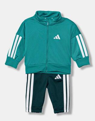 Tuta bambino adidas essentials 3-stripes - verde