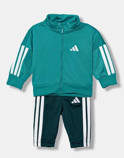 Tuta bambino adidas essentials 3-stripes - verde
