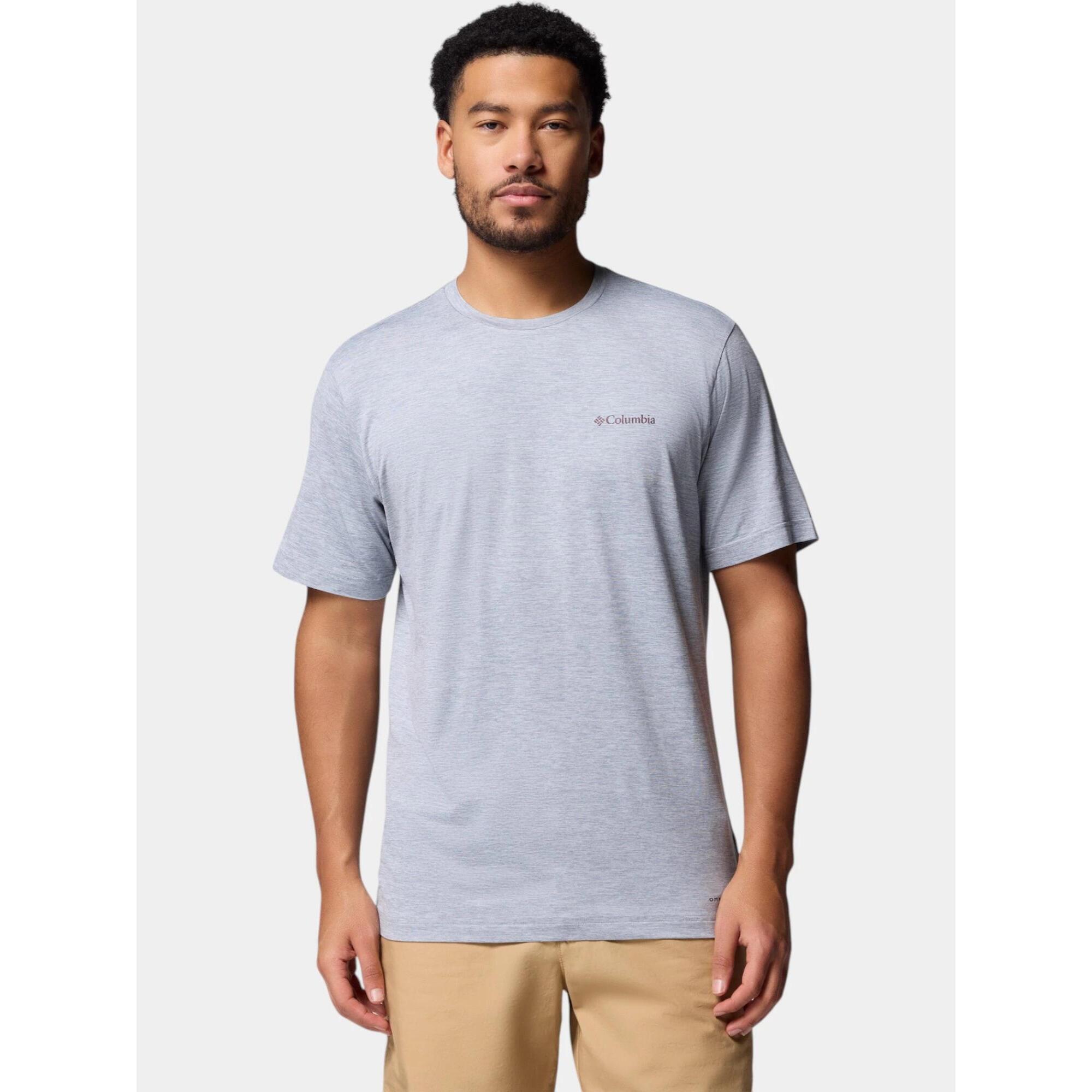 Columbia - Sport T-shirt Homme Kwick Hike Back Graphic Ss - T-shirt Manches Courtes - Gris - Decathlon