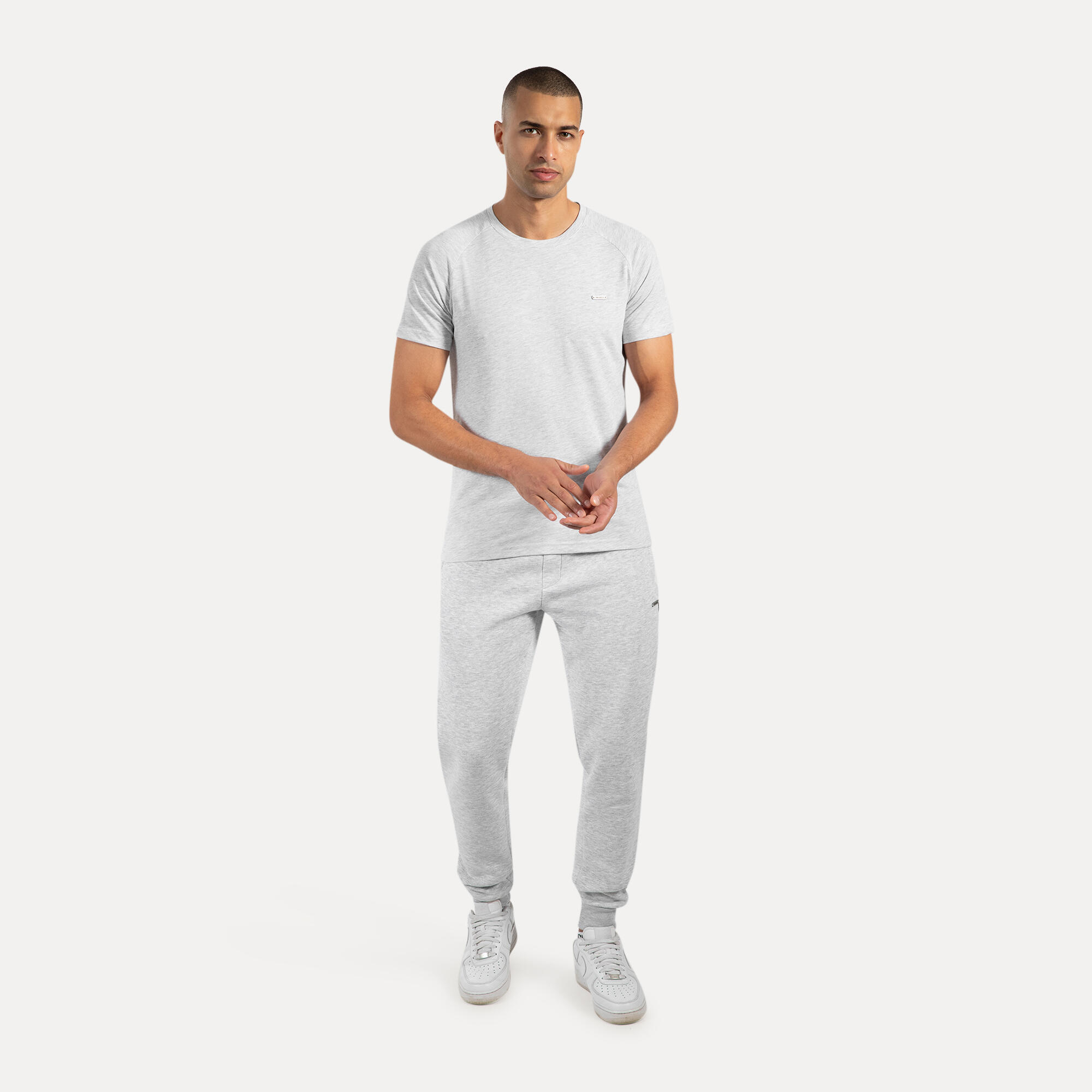 Herren T-Shirt Thilo Grau Melange 3/5