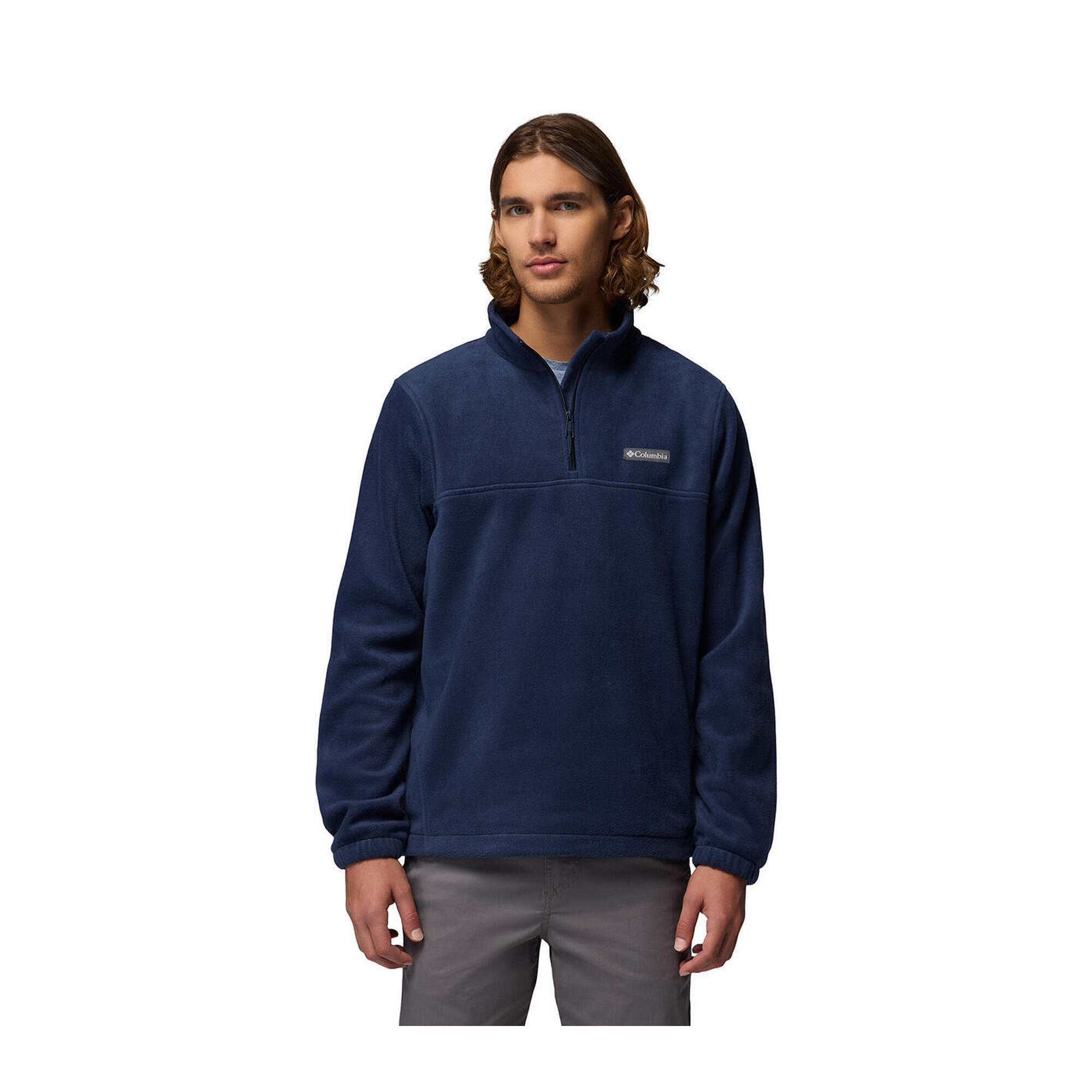 Columbia - Sweat-shirt Polaire Zippé Demi-zip Columbia Steens Mountain - Pull - Bleu - Decathlon