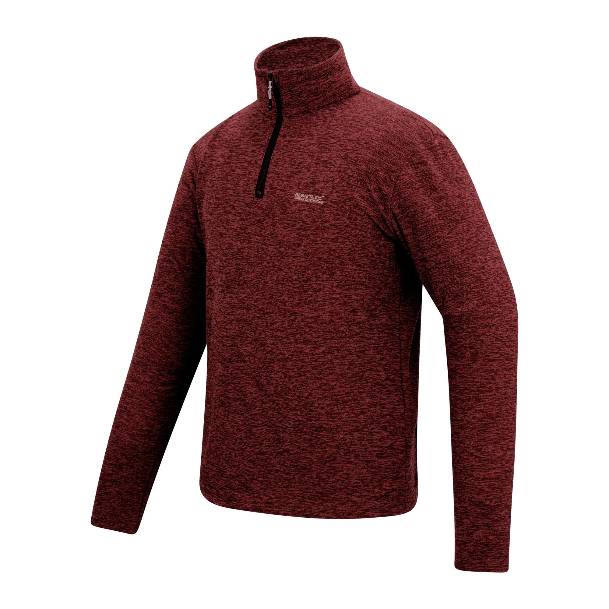 "Thompson" Fleecejacke für , mit halbem Reißverschluss, meliert Herren Dunkles 3/5