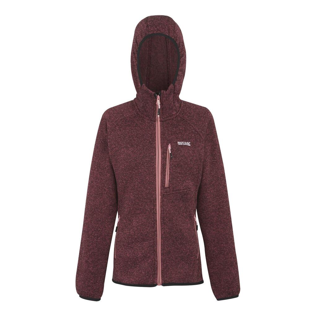 Womens/Ladies Newhill Hooded Fleece Jacket (Dusty Rose)