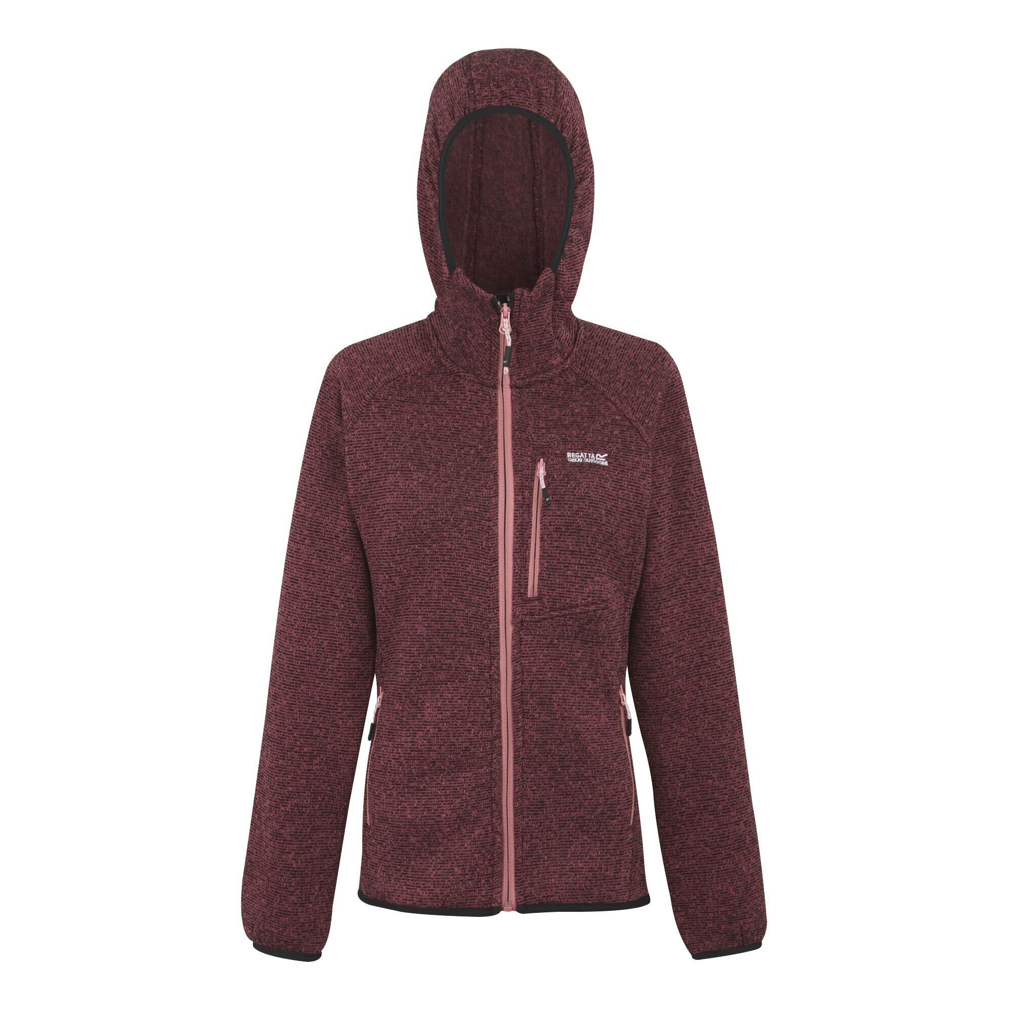REGATTA Womens/Ladies Newhill Hooded Fleece Jacket (Dusty Rose)