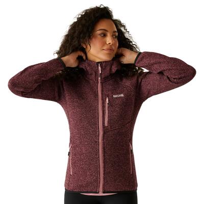 Dames newhill fleecejas met capuchon (perkament)