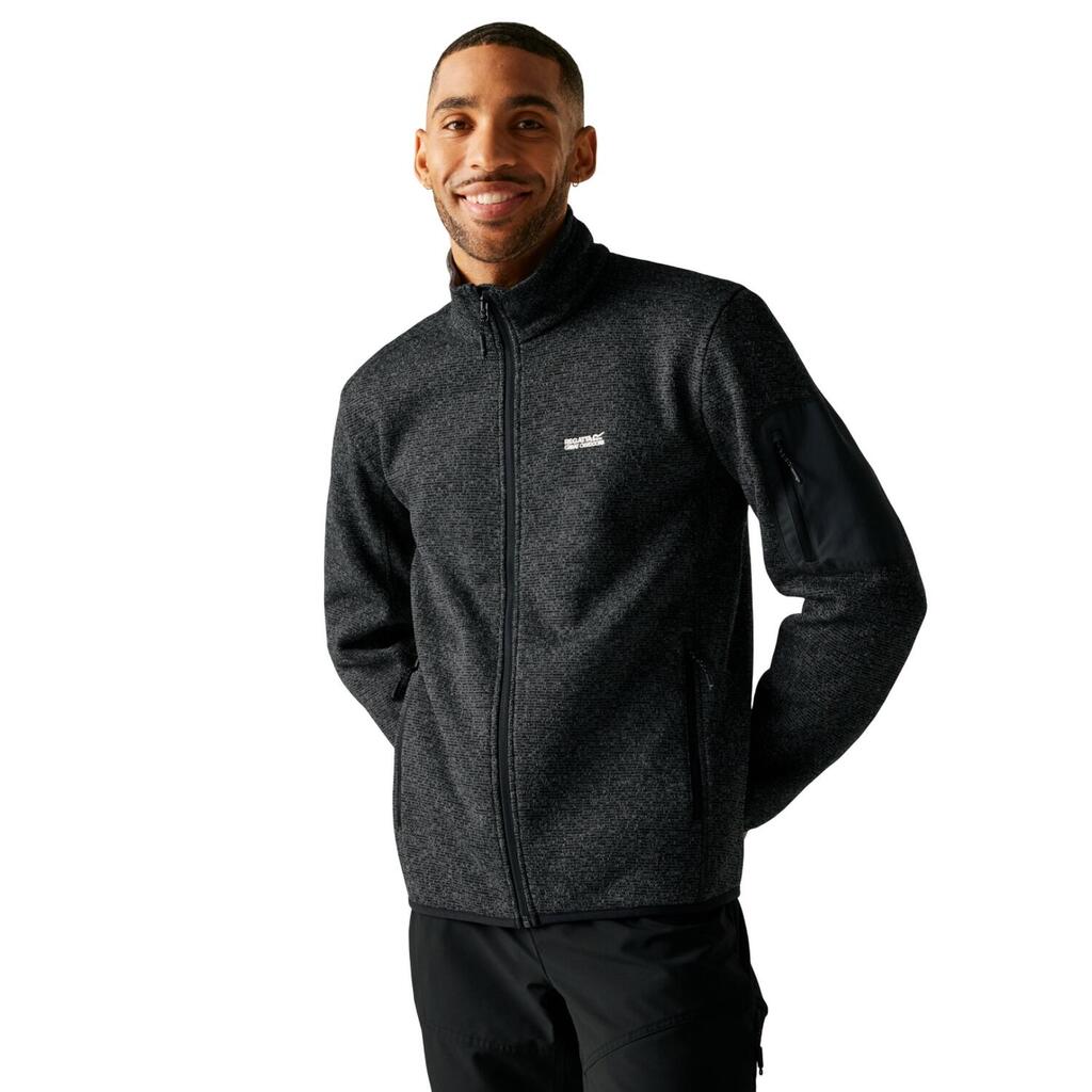 Mens Newhill Marl Full Zip Fleece Jacket (Ash)