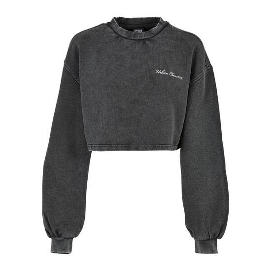 Bluza kołnierz rong krótka frotte z małymi haftami dla kobiet Urban Classics