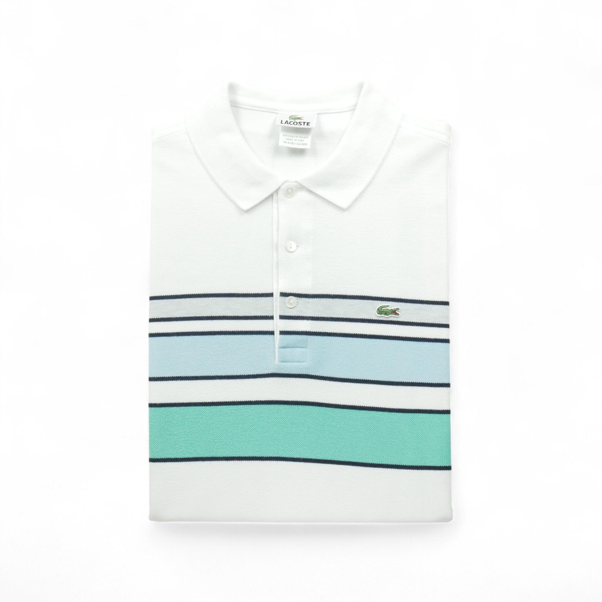 LACOSTE Segunda Vida - Camisa Polo de Manga Curta Branca - Em bom estado