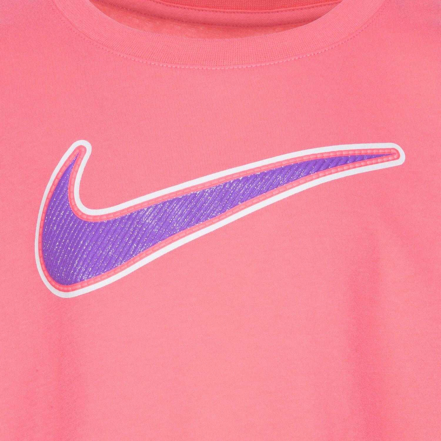 Maglietta Varsity Ragazze Nike Swoosh Rosa 4/4