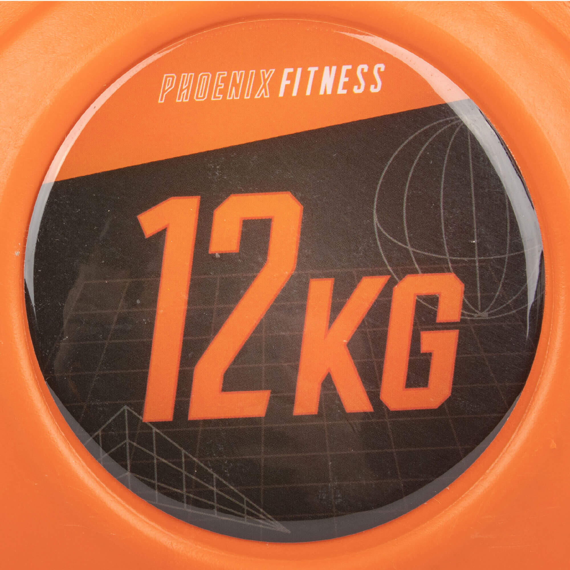 Kettlebell winylowy Phoenix Fitness 12 kg szeroki uchwyt 6/6