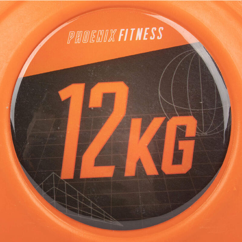 Kettlebell din vinil Phoenix Fitness, 12 kg, prindere lata