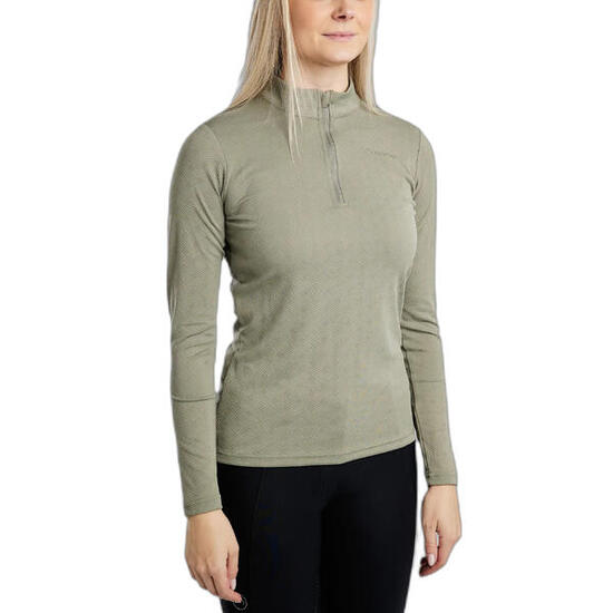 Polo da allenamento equitazione a maniche lunghe donna Montar Cilia