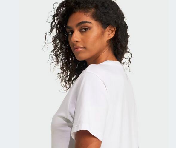 T-shirt donna adidas holiday metallic graphic tee - bianco 5/5