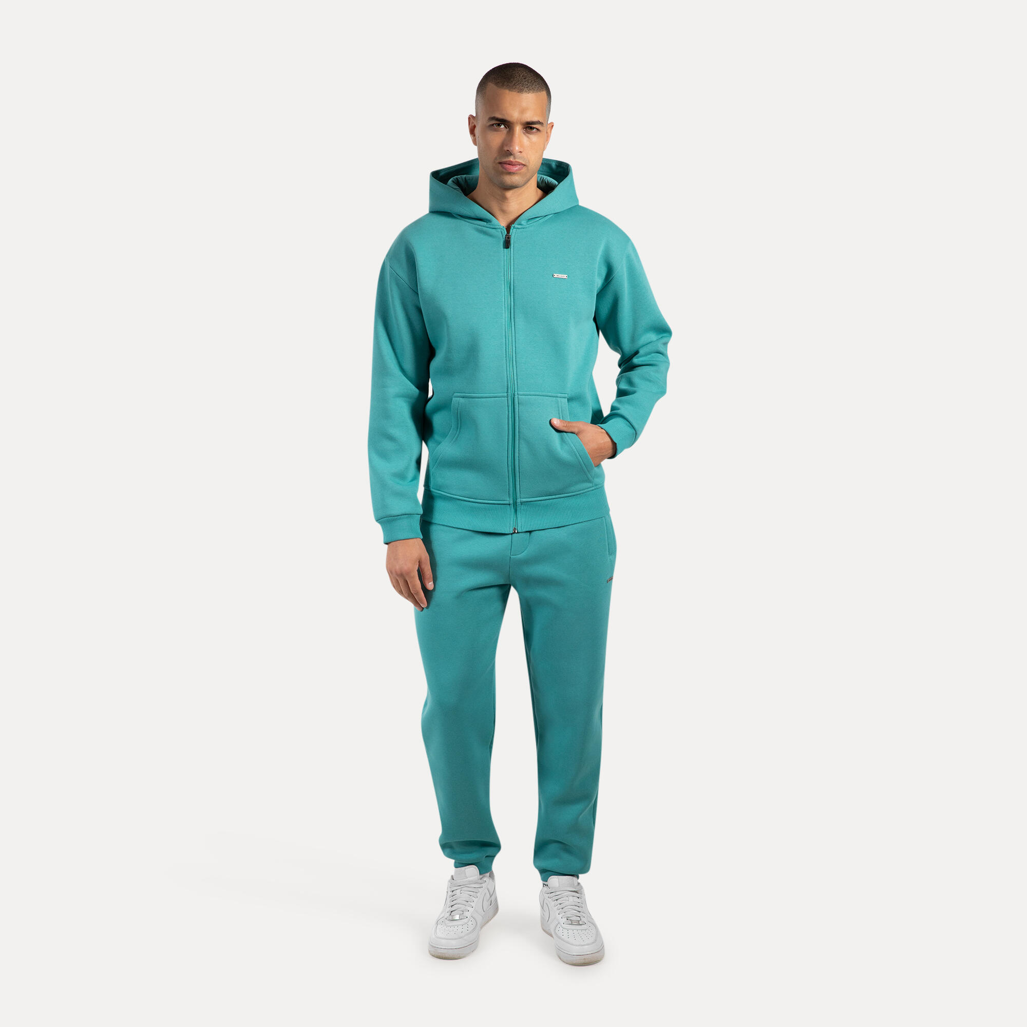 Herren Zip Hoodie Ilyas Petrol 3/5