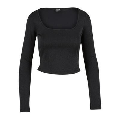 Hoodie crop top met lange mouwen voor dames urban classics