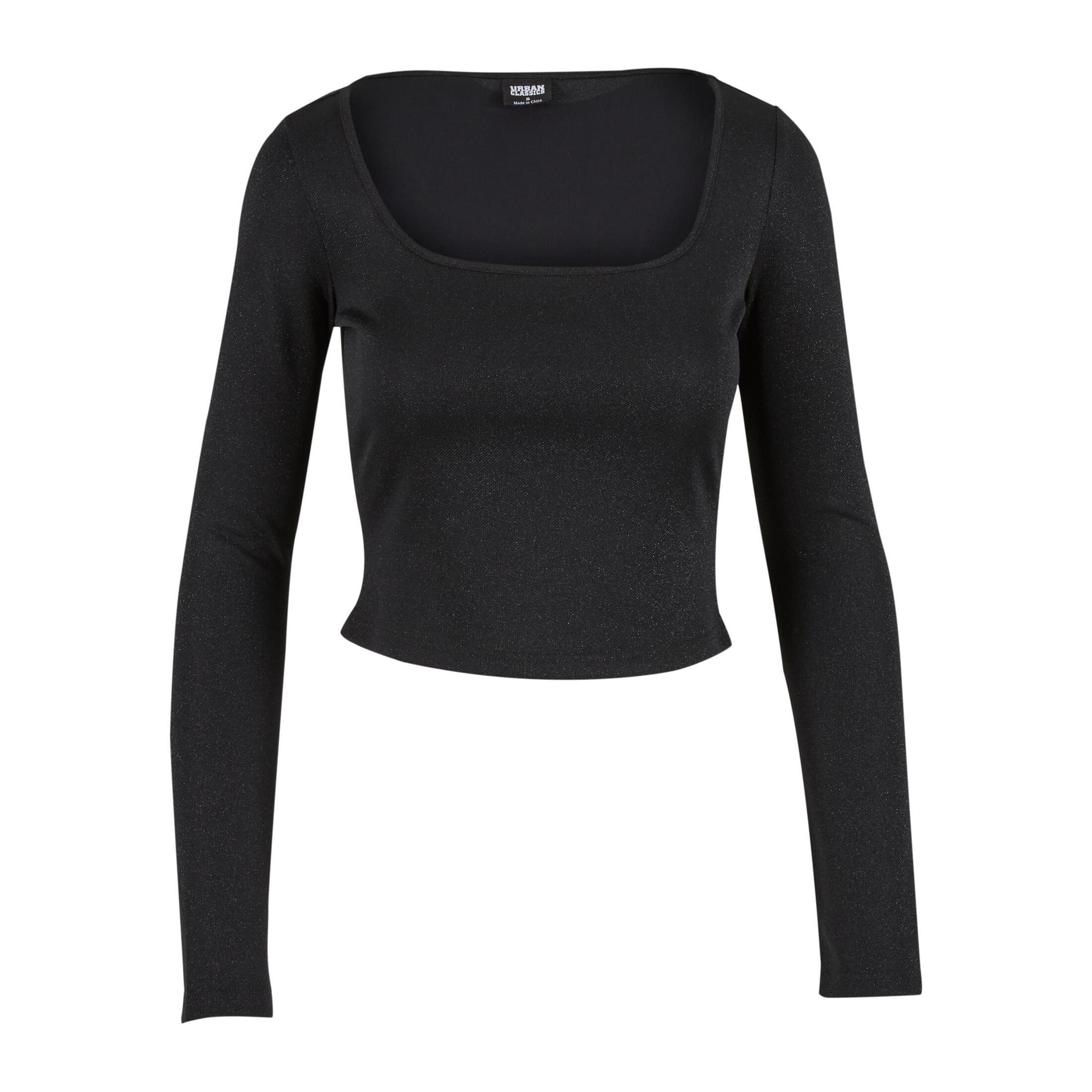 Urban Classics - Pull Crop Top Manches Longues Femme Urban Classics - Pull - Noir - Decathlon