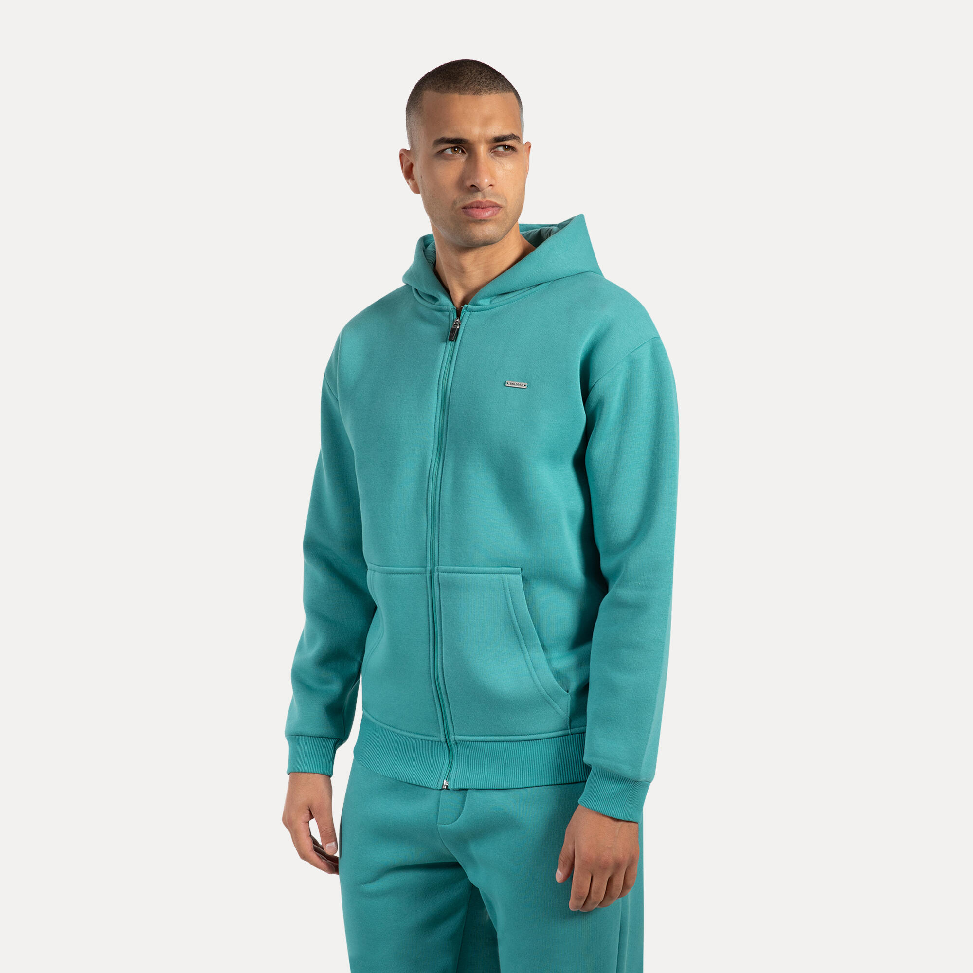 Herren Zip Hoodie Ilyas Petrol 2/5