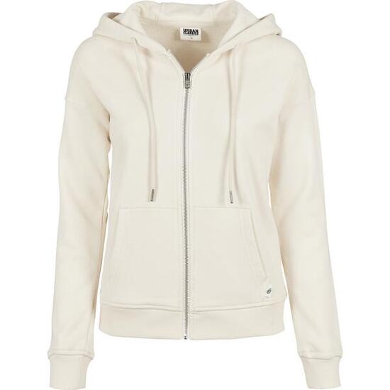 Kapuzenpullover, Damen Urban Classics organic terry zip-grandes tailles