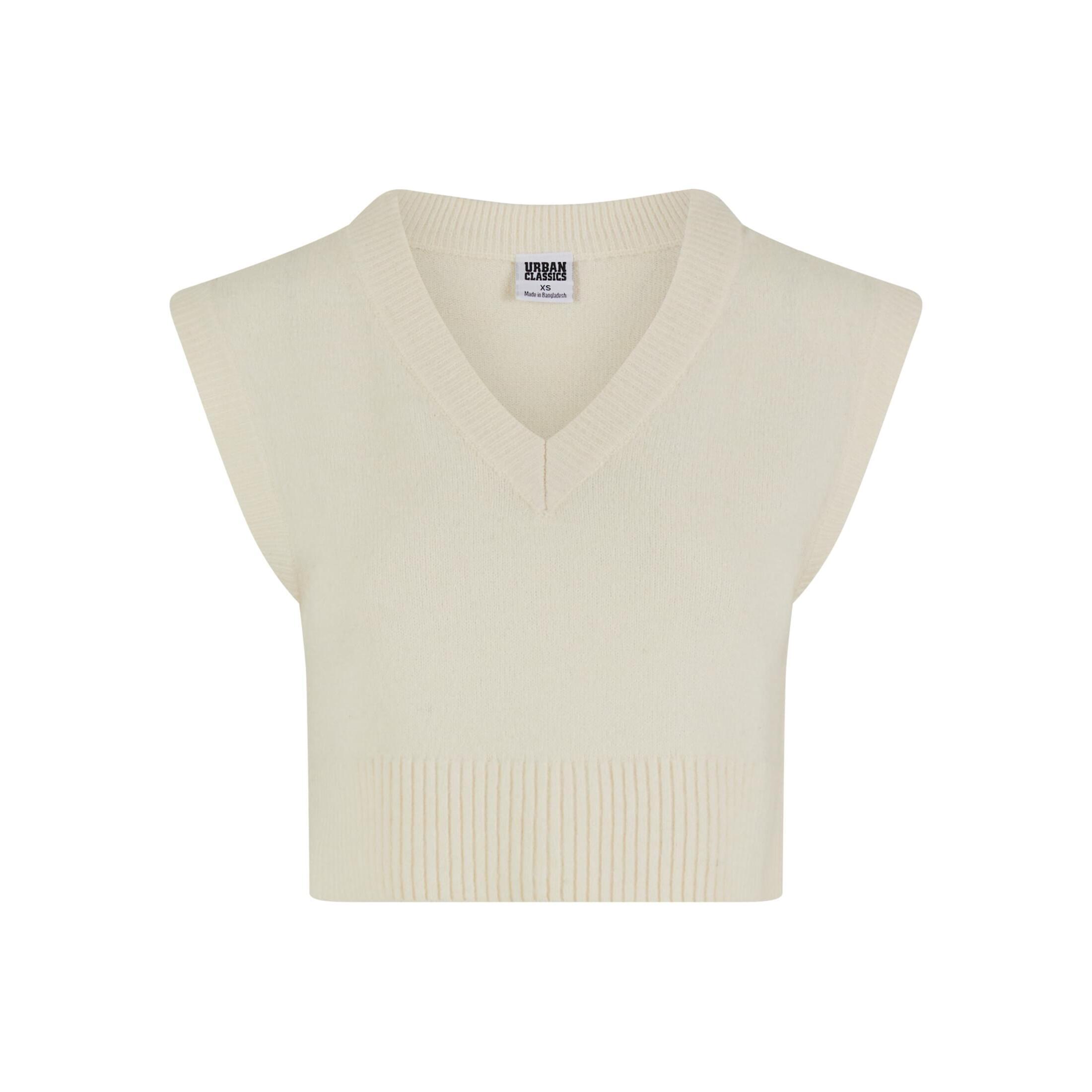 Urban Classics - Pull Col V Sans Manches Femme Urban Classics - Pull - Blanc - Decathlon