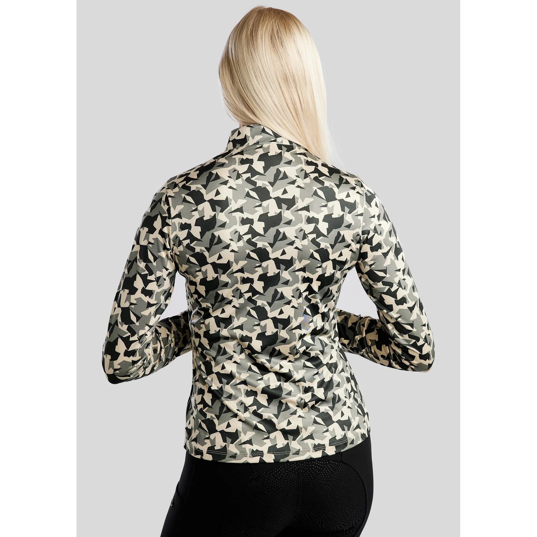 Polo d'équitation manches longues femme Montar Cami 2/4