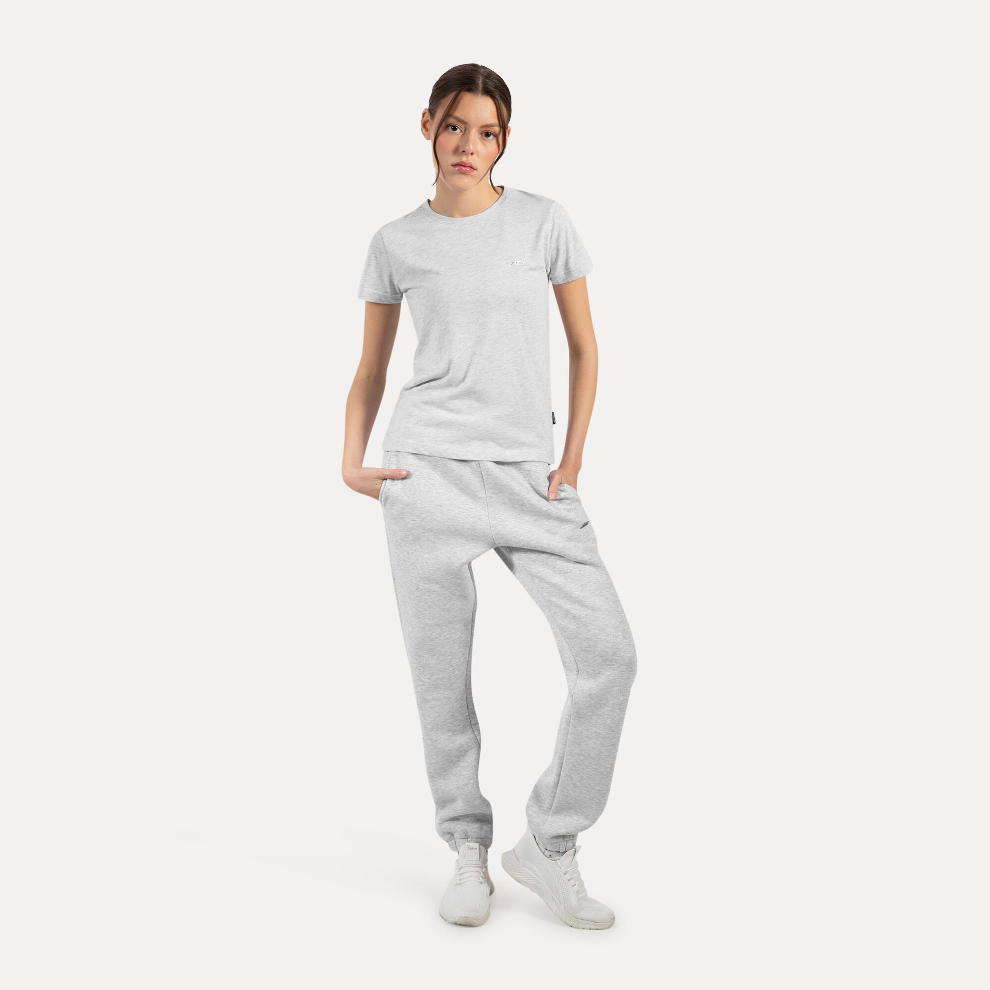 Damen T-Shirt Laurena Grau Melange 3/5