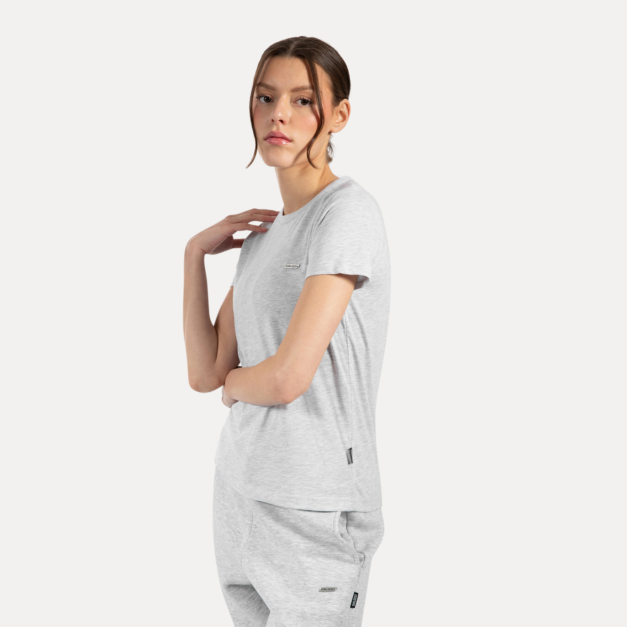 Damen T-Shirt Laurena Grau Melange 2/5