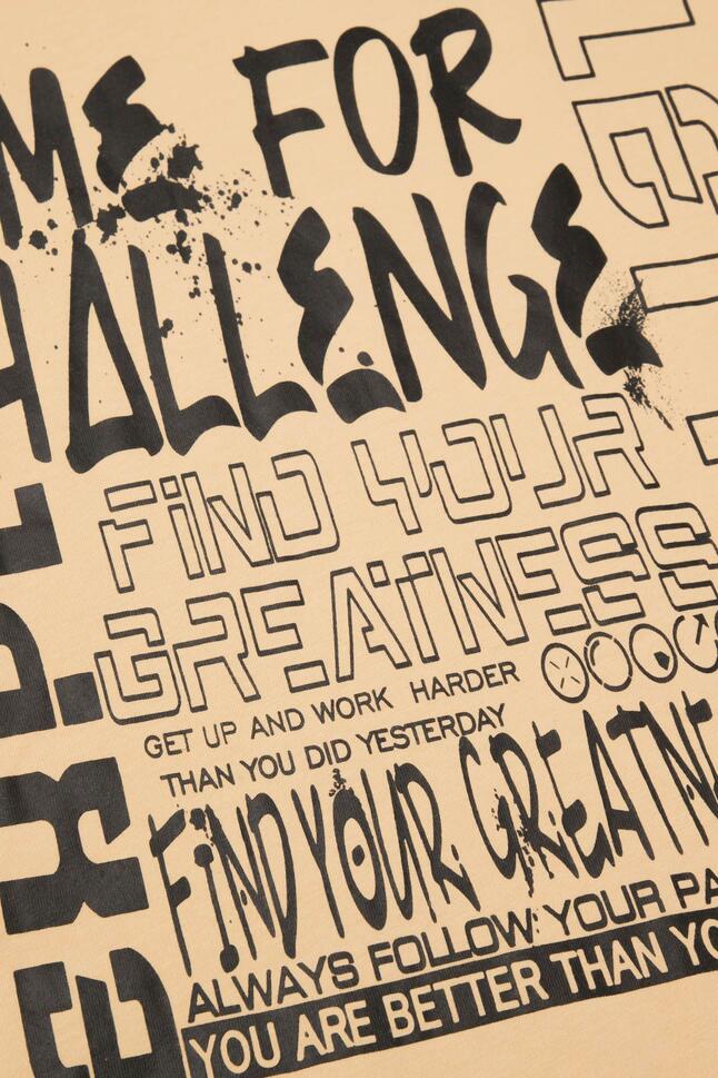 Koszulka sportowa chłopięca z krótkim rękawem Lemon Explore ZL3 beżowa