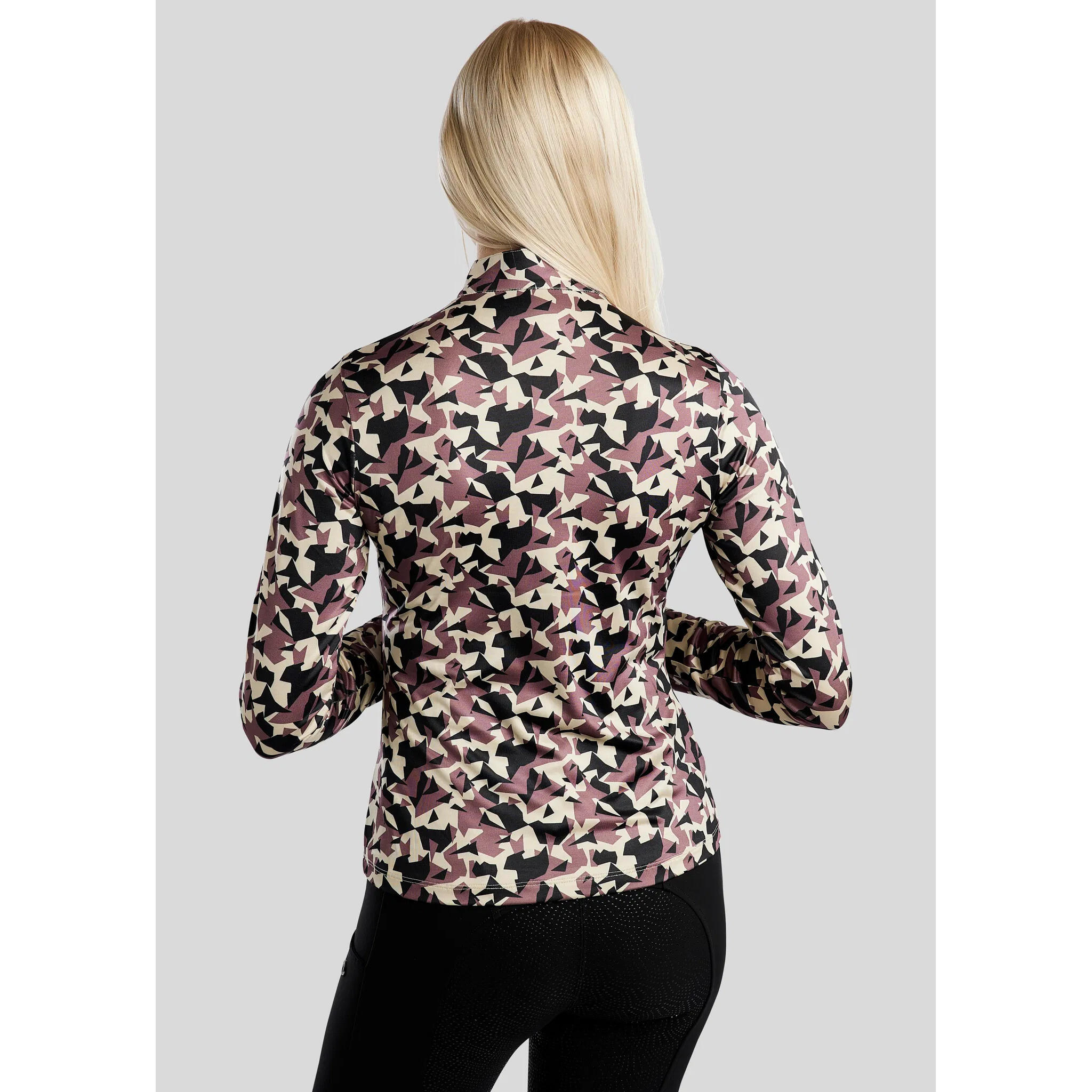 Polo d'équitation manches longues femme Montar Cami 2/4