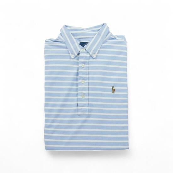 Second life - Kurzarm-Poloshirt Herren Hellblau - In gutem Zustand