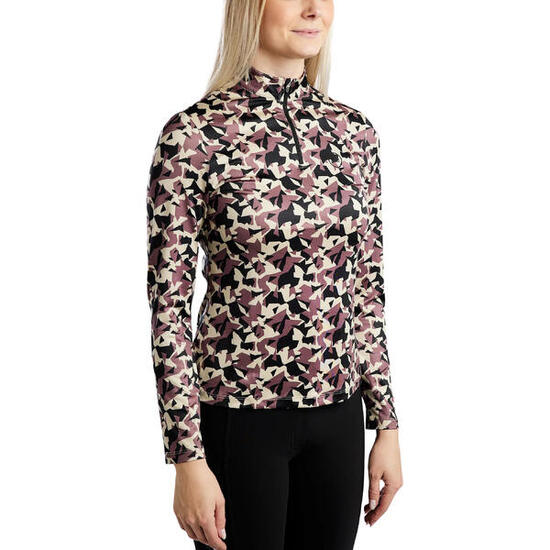 Polo d'équitation manches longues femme Montar Cami