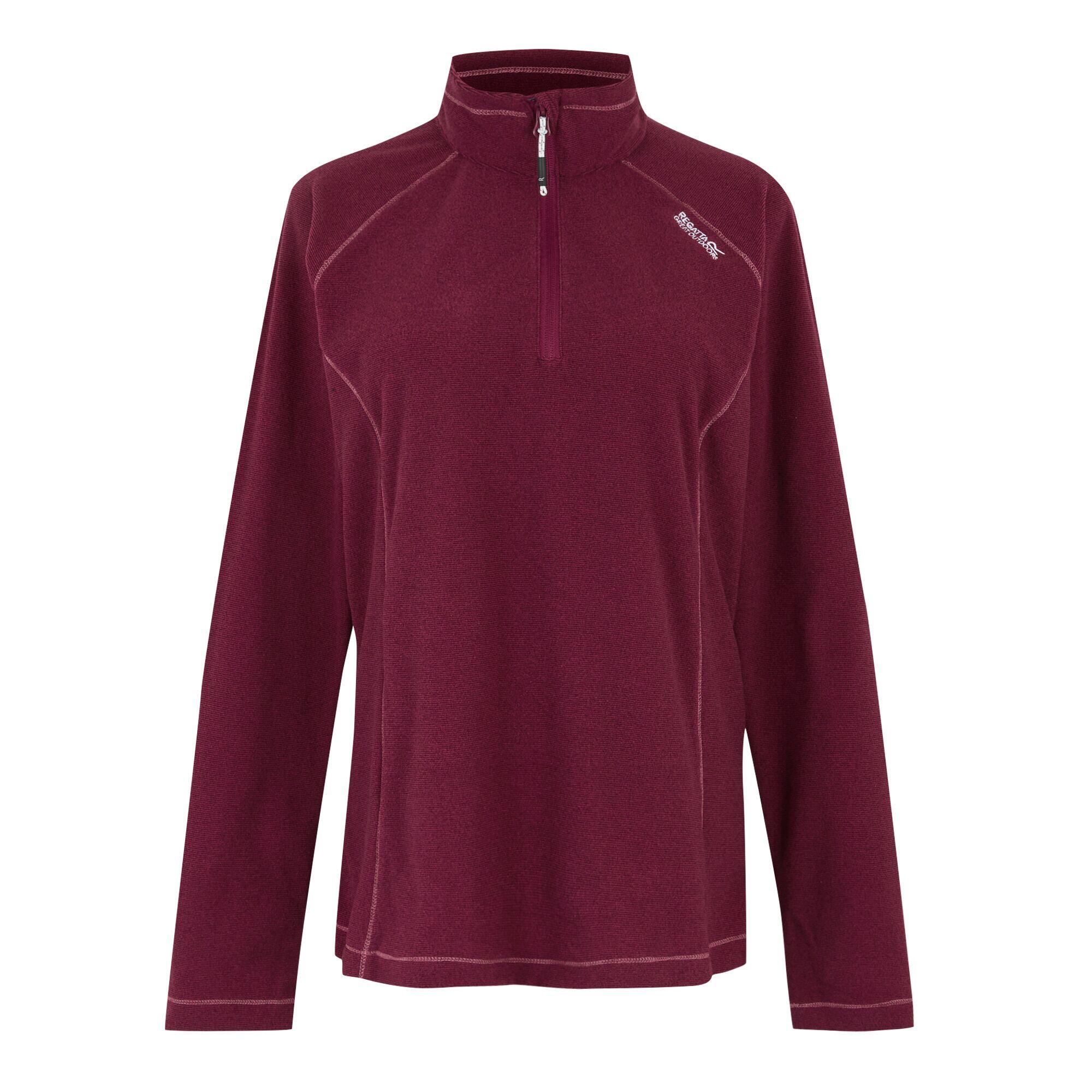 REGATTA Great Outdoors Womens/Ladies Montes Half Zip Fleece Top (Dark Pimento)