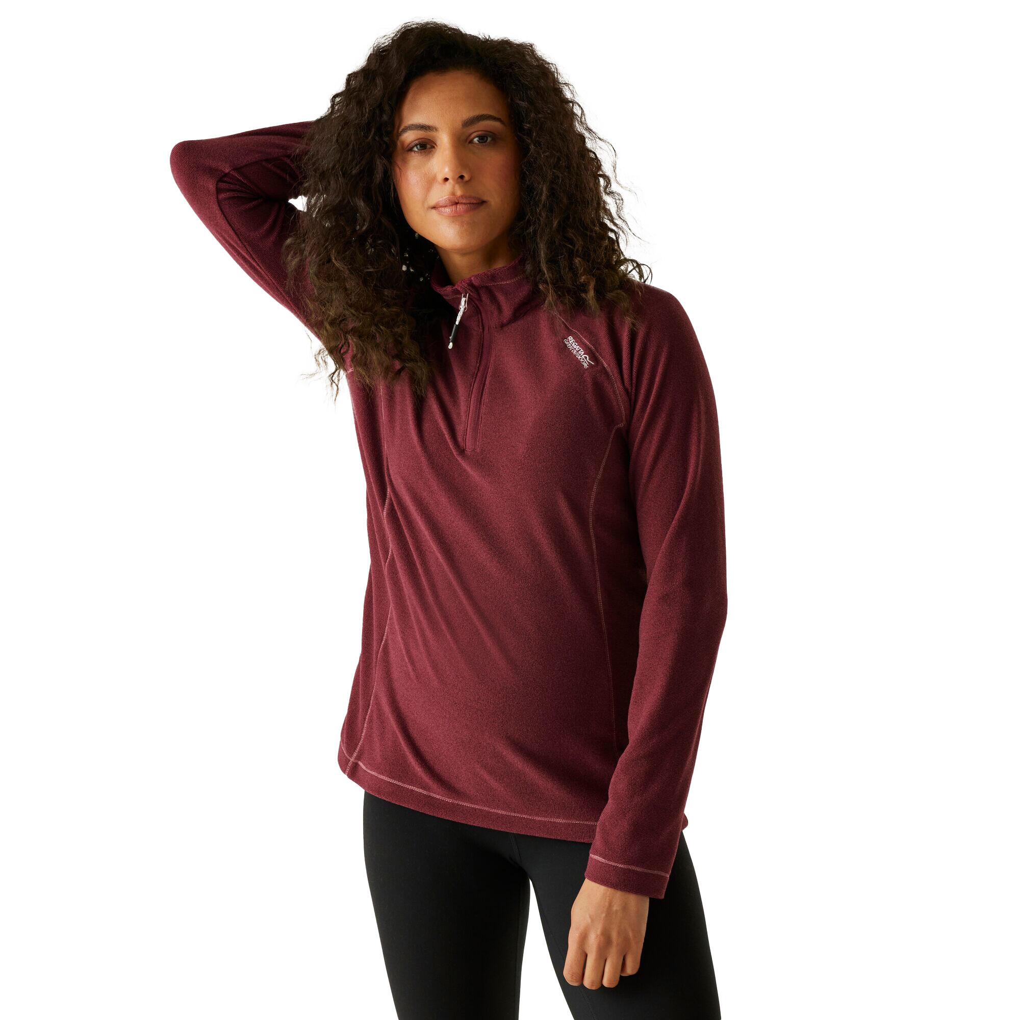 Haut Polaire MONTES Femme (Rouge Sombre) 4/5