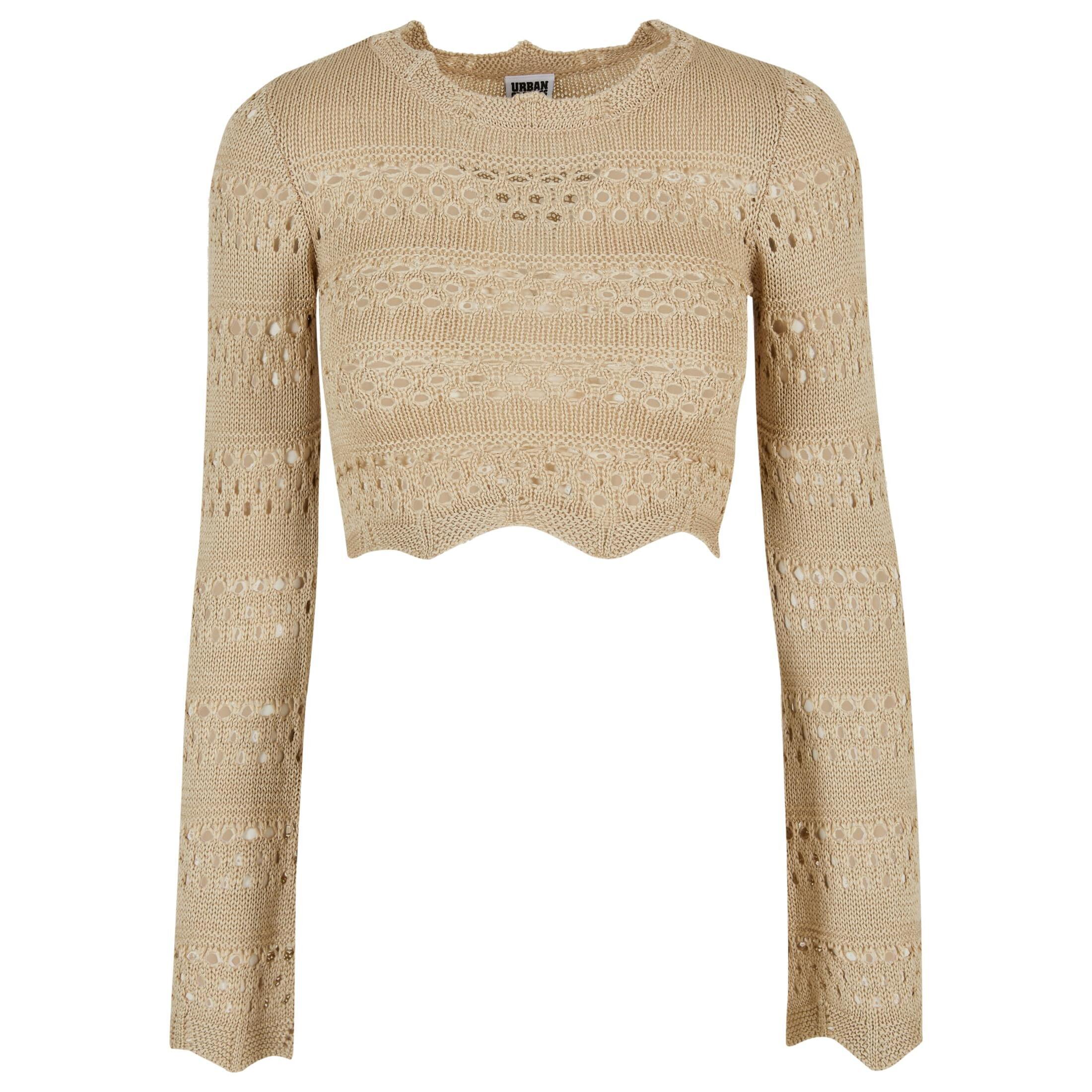 Urban Classics - Pullover Crop Tricot Au Crochet Femme Urban Classics - Pull - Beige - Decathlon